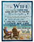 Never Forget That I Love You Husband To Wife Fleece Blanket
