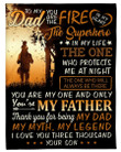 Gift for dad - You are the one and only - Father's day gifts | Colorful | 3D Print Fleece Blanket |30x40 50x60 60x80inch