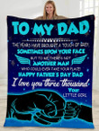 Gift for dad - Happy father's day dad - Father's day gifts | Colorful | 3D Print Fleece Blanket |30x40 50x60 60x80inch