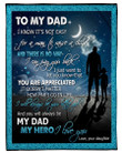 Gift for dad - Thank you so much daddy - Father's day gifts | Colorful | 3D Print Fleece Blanket |30x40 50x60 60x80inch