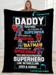 Custom name - Gift for dad - You are my favorite superhero dad - Father's day gifts | 3D Print Fleece Blanket