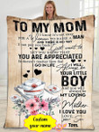 Personalized Mother's day gift - To my nurse mom - I am proud of you - Son gift to mom 131 - Blanket
