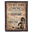 Custom name - Gift for dad - My best dad - Father's day gifts | Colorful | 3D Print Fleece Blanket |30x40 50x60 60x80inch