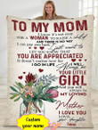 Personalized Mother's day gift - To my mom - I love you - Daughter gift to mom 131 - Blanket