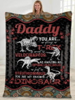 Gift for dad - Daddy you are my favorite dinosaur - Father's day gifts | Colorful | 3D Print Fleece Blanket |30x40 50x60 60x80inch