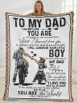 Gift for dad - Motorcycle dad I love you with all my heart - Father's day gifts | Colorful | 3D Print Fleece Blanket |30x40 50x60 60x80inch
