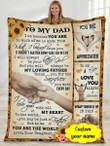 Custom name - Gift for dad - Consider it a big hug - Father's day gifts | Colorful | 3D Print Fleece Blanket |30x40 50x60 60x80inch