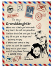 There Was A Little Girl Stole My Heart To Granddaughter Airmail Fleece Blanket