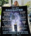 To My Daughter Love Mom And Dad Blanket