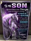 To My Son Blanket Forever Mom