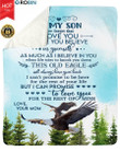 To My Son Never Forget That I Love You Your Mom Fleece Blanket