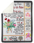 Love You To The Moon And Back To Daughter In Law Fleece Blanket Sherpa Blanket