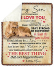 Stay Strong Be Confident Mom To Son Fleece Blanket Sherpa Blanket