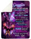 Safe Well And Happy To Daughter Fleece Blanket Sherpa Blanket