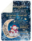 Lovely Snowman No Matter How Old You Are Grandma To Granddaughter Fleece Blanket Sherpa Blanket