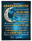 Love You More Than Anything Grandpa To My Granddaughter Fleece Blanket Fleece Blanket