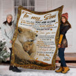 To my son never feel that you are alone I am always right here in your heart fleece blanket gift ideas from Mom