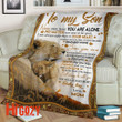 To my son never feel that you are alone I am always right here in your heart fleece blanket gift ideas from Mom