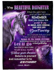 To my beautiful daughter when life gets hard and you feel alone remember that you mean the world to me fleece blanket gift ideas for Daughter from Mom