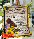 To my mom I know it is not easy for a woman to raise a child fleece blanket gift ideas from Daughter MTS157