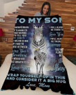 To my son Sometimes it is hard to find words to tell you how much you mean to me fleece blanket gift ideas from Mom