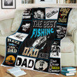 The best fishing dad ever fleece blanket gift ideas for dad-MTS165