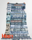 Gift For Valentine's Day To my wife I didn't marry you so I can live with you but I can't live without you fleece blanket gift ideas for wife from Husband