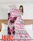 To My daughter Inside this blanket there is a piece of my heart to give you comfort and warmth while we are apart fleece blanket gift ideas from Mom
