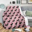 Chihuahua Pink Print Pattern Blanket