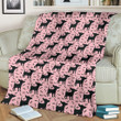 Chihuahua Pink Print Pattern Blanket