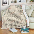 To my son If there ever comes the day when we can't be together keep me in your heart and always remember I'll stay there forever fleece blanket gift ideas from Mom