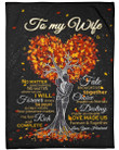 Viticstore™ fall tree for wife - yellow and red large Fleece Blanket