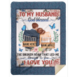 Viticstore™ Personalized to My Husband Broken Road Let Me Straight To You size large customized blanket gift for husband family gift