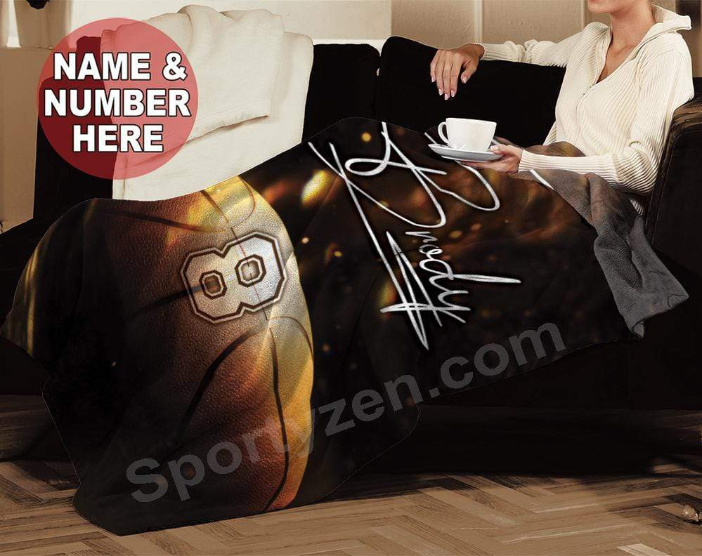 Basketball Ball Custom Blankets With Name #242V