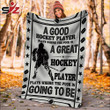 Custom Blankets Hockey A good hockey player #311019V