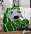 Soccer Ball and Goal Custom Blankets With Name #242L