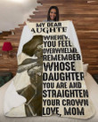 My Dear Daughter Mom Custom Name Blanket