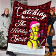 Catching The Holiday Spirit Softball Fleece Blanket