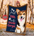 Custom Dog Blankets Just A Girl with Name and Photo #310320L