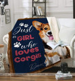 Custom Dog Blankets Just A Girl with Name and Photo #310320L