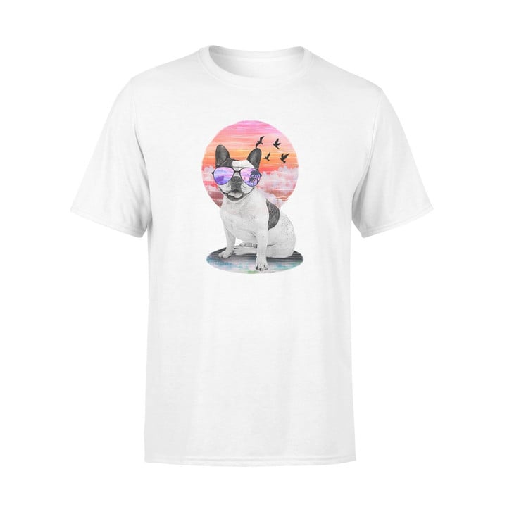 French Bulldog Sunset Beach Graphic Unisex T Shirt, Sweatshirt, Hoodie Size S - 5XL