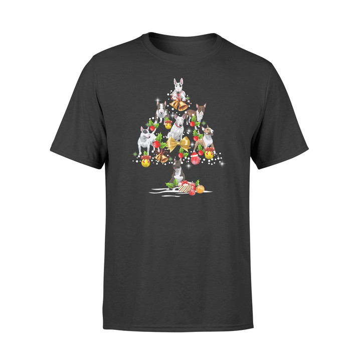 Bull Terrier Christmas Tree And Balls Graphic Unisex T Shirt, Sweatshirt, Hoodie Size S - 5XL