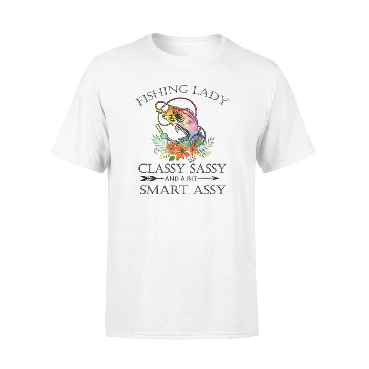 Fishing Lady Classy Sassy Graphic Unisex T Shirt, Sweatshirt, Hoodie Size S - 5XL