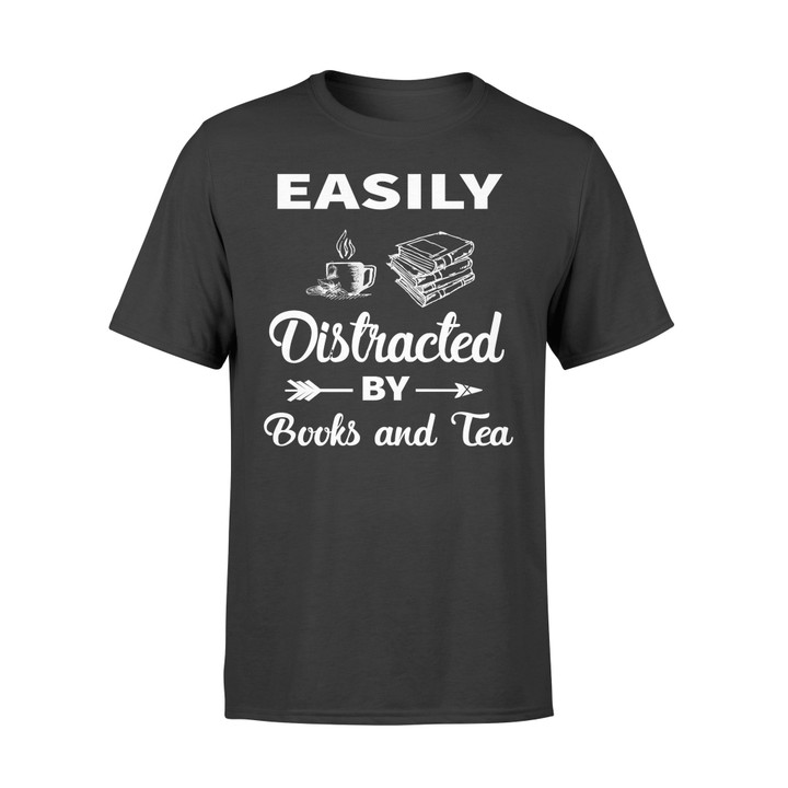 Books And Tea Distracted Reader Graphic Unisex T Shirt, Sweatshirt, Hoodie Size S - 5XL
