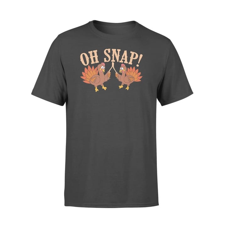 Cool Oh Snap! _ Funny Turkey With Wishbone Thanksgiving Gift Graphic Unisex T Shirt, Sweatshirt, Hoodie Size S - 5XL