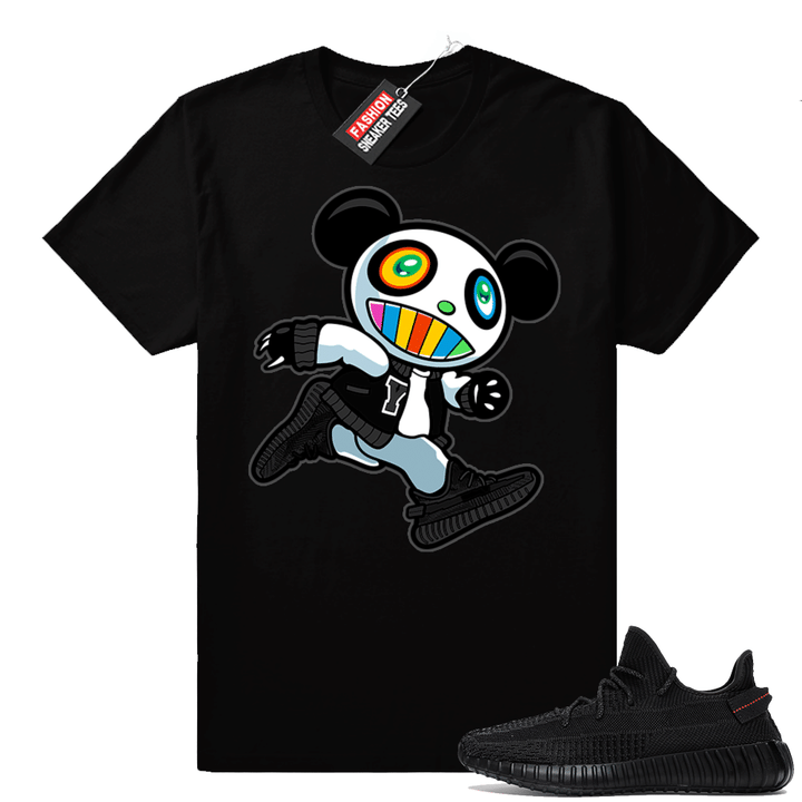 Yeezy Boost 350 V2 Black | Ye Panda Bear | Black Shirt