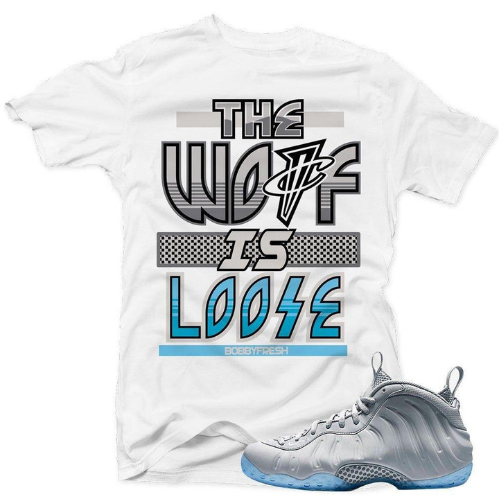 Wolf Grey Foams t shirt to match "Wolf is Loose" White t shirt