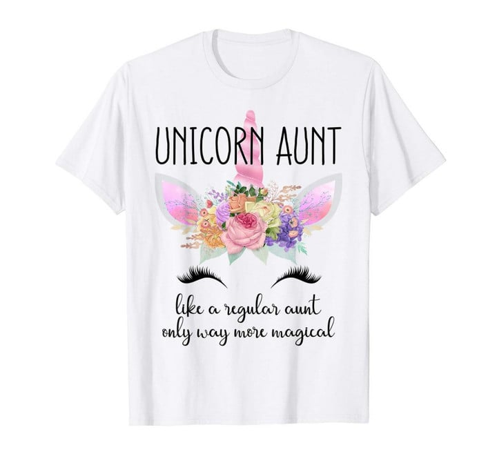 Cute unicorn birthday gift t shirt for auntie unicorn aunt