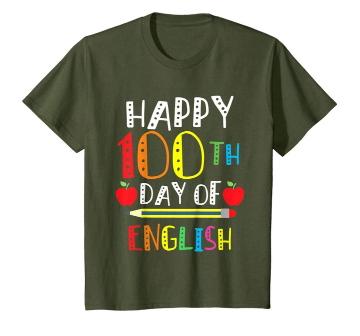 100th Day Of English Teacher 100 Days Of School T-shirt