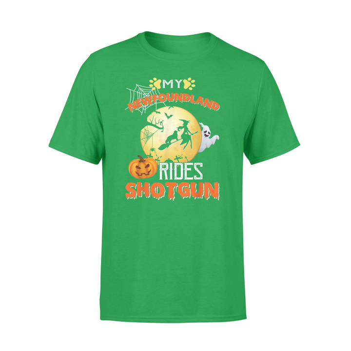 My Newfoundland Rides Shotgun Halloween Dog Gift T-Shirt